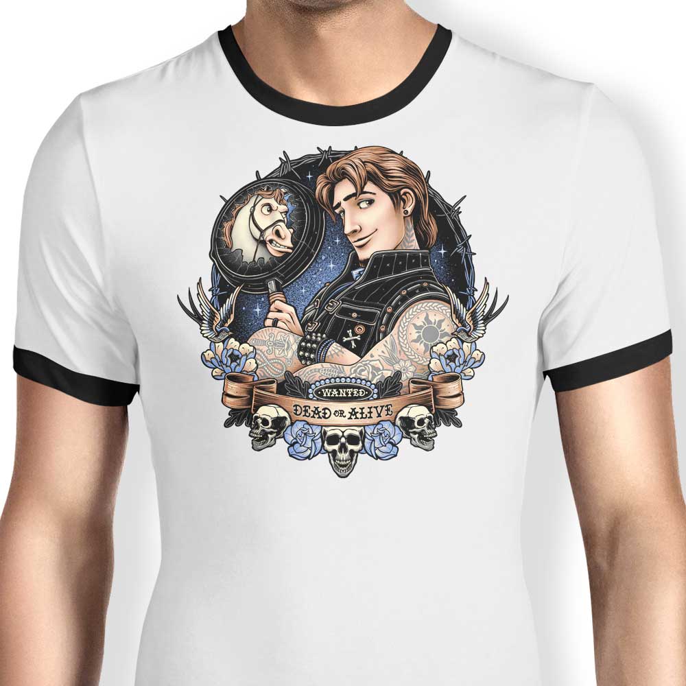 Momma Gorilla's 'Wanted Dead or Alive' Men's Stylish Ringer T-Shirt