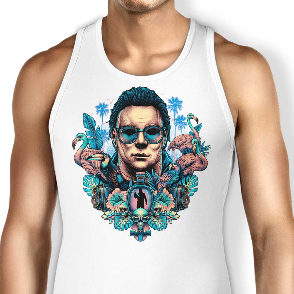 Glitchygorilla's Comfortable Tropical Slasher Tank Tops for Men and Women
