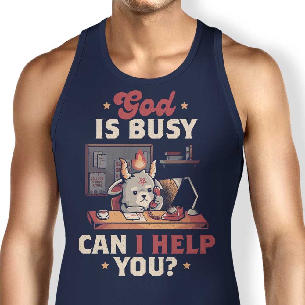 Edu.ely's 'God is Busy' Comfortable Unisex and Women's Tank Tops