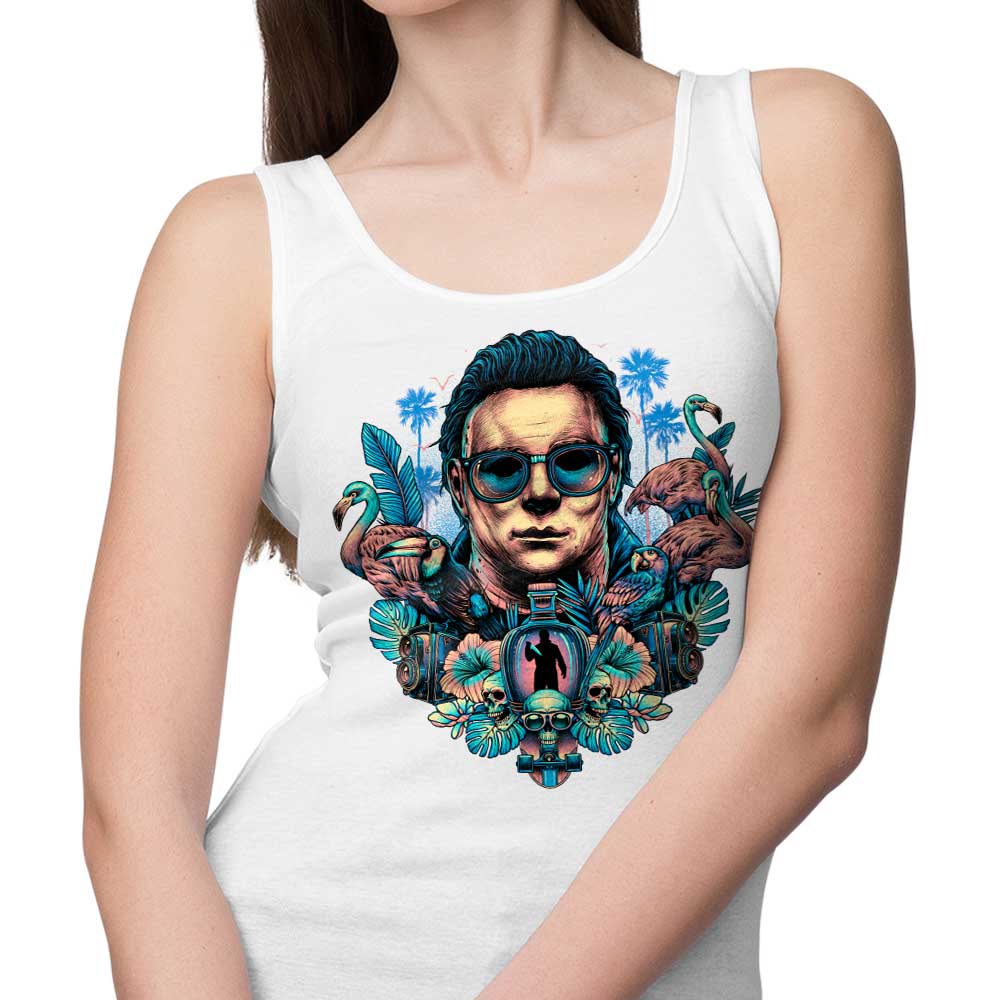 Glitchygorilla's Comfortable Tropical Slasher Tank Tops for Men and Women