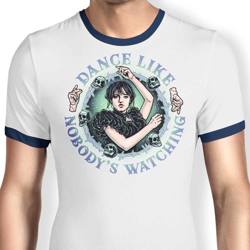 Momma Gorilla's 'Dance Like No One's Watching' Men's Ringer Style Cotton T-Shirt