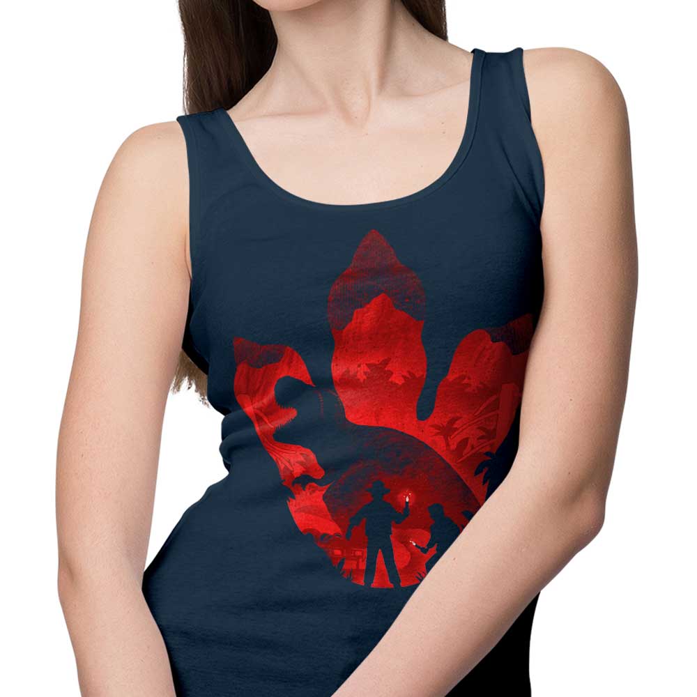 Cool Alemaglia T-Rex Footprint Design Tank Top