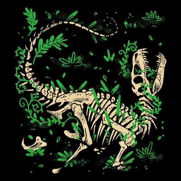 Stylish Raptor Fossils Tank Top by Fitas Artwork