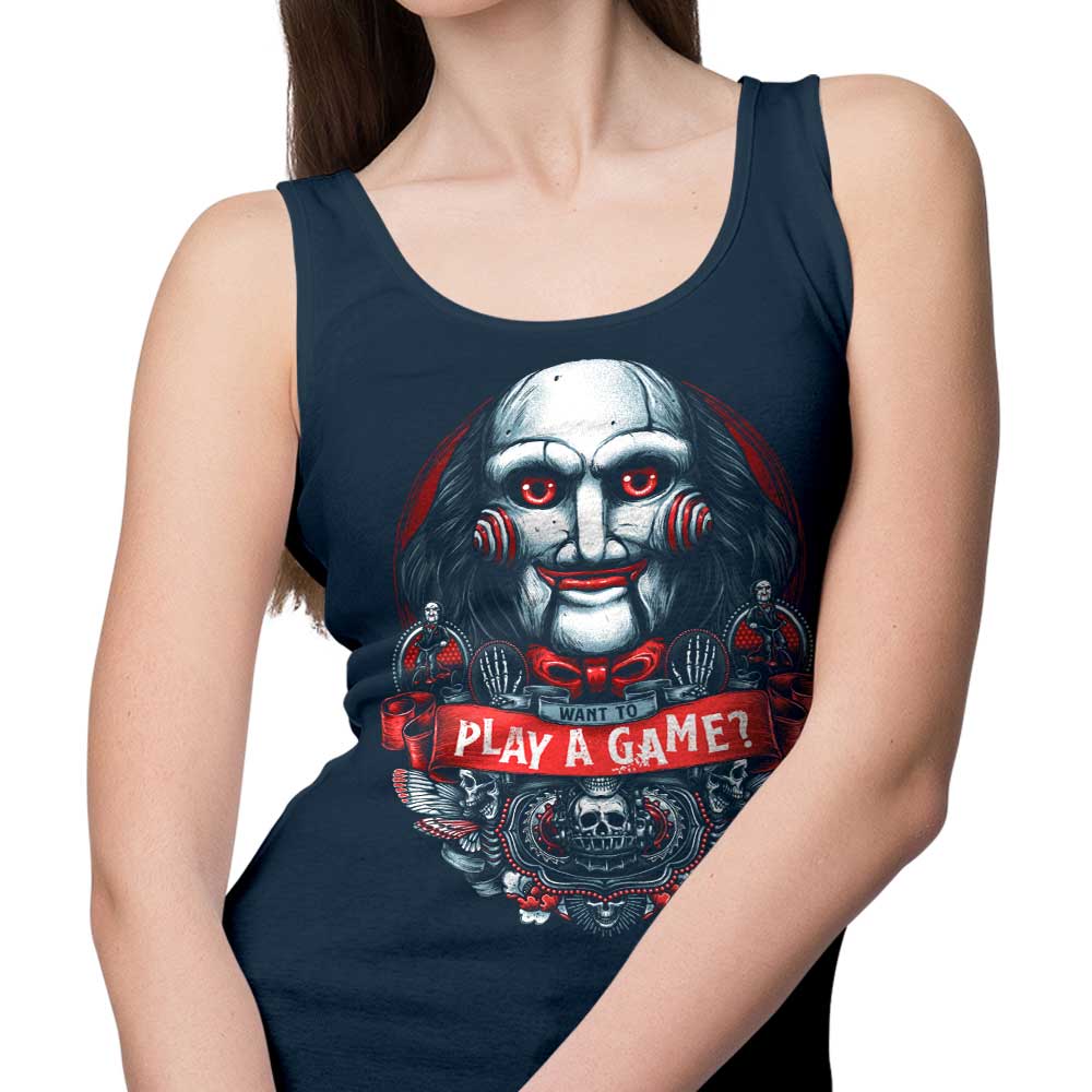 Glitchygorilla's 'Let's Play a Game' Comfortable Tank Tops for All Genders