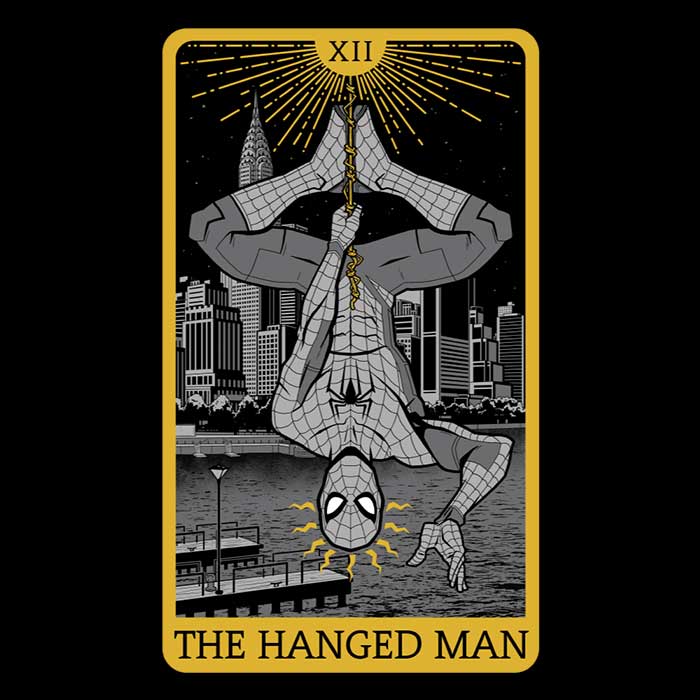 Tarot - The Hanged Man Design Men's Cotton Ringer T-Shirt