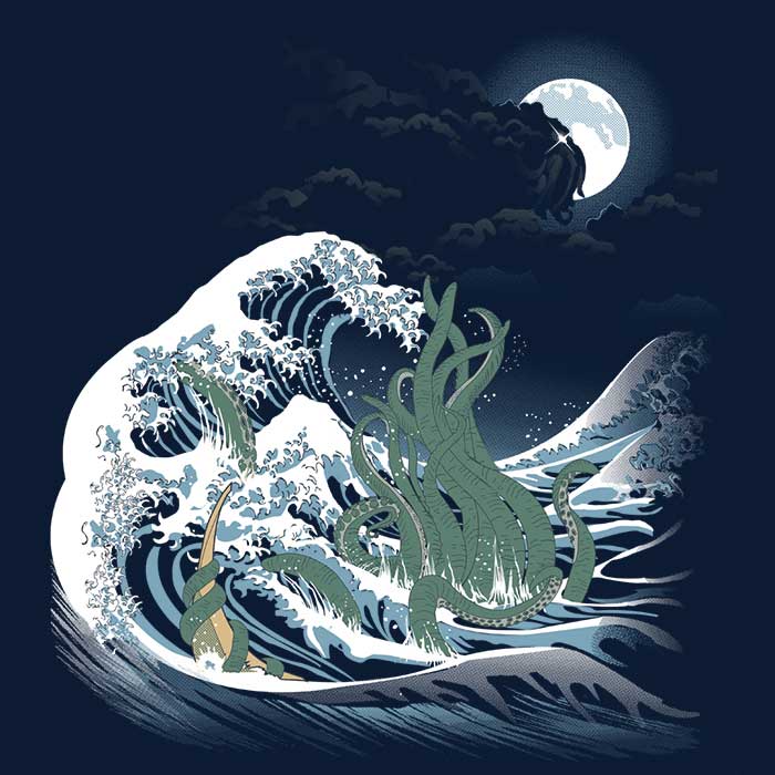 Samiel's Comfortable R'lyeh Wave Tank Tops for Men and Women