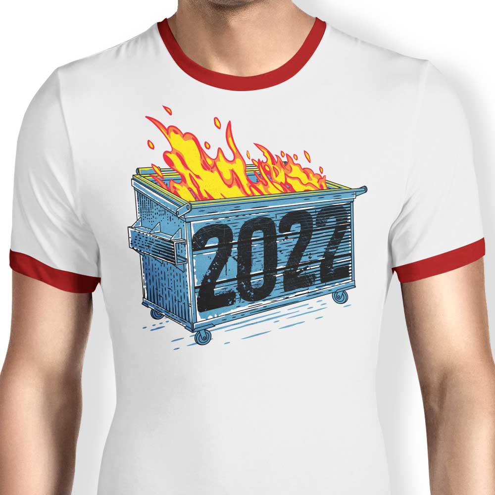 2022 Dumpster Fire-themed Men's Ringer T-Shirt