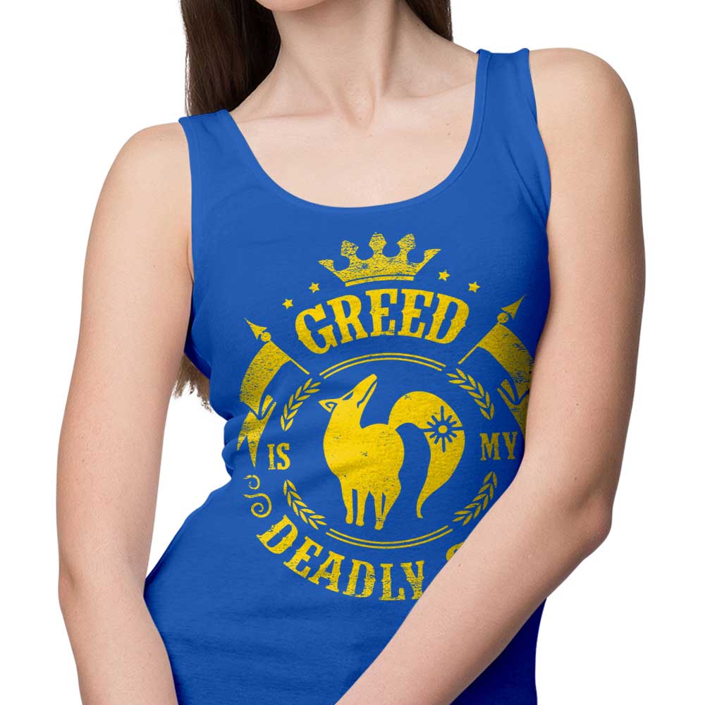 Typhoonic Art Greed is My Sin-themed Unisex and Women's Tank Tops