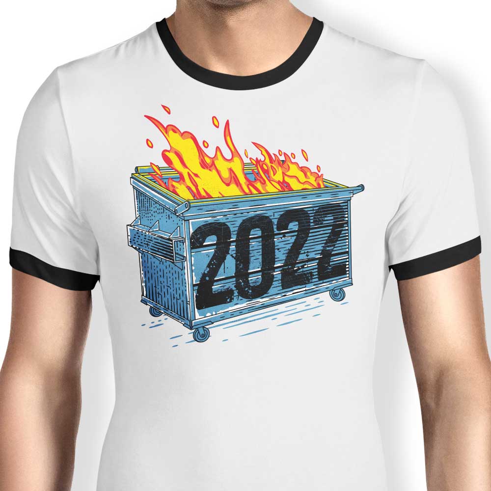 2022 Dumpster Fire-themed Men's Ringer T-Shirt