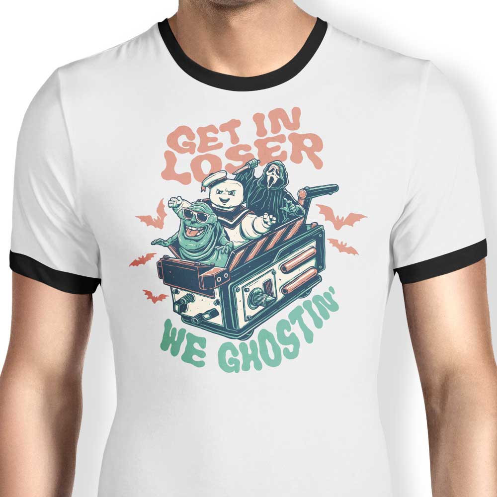 Momma Gorilla's 'We Ghostin' Men's Ringer Style Cotton T - Shirt