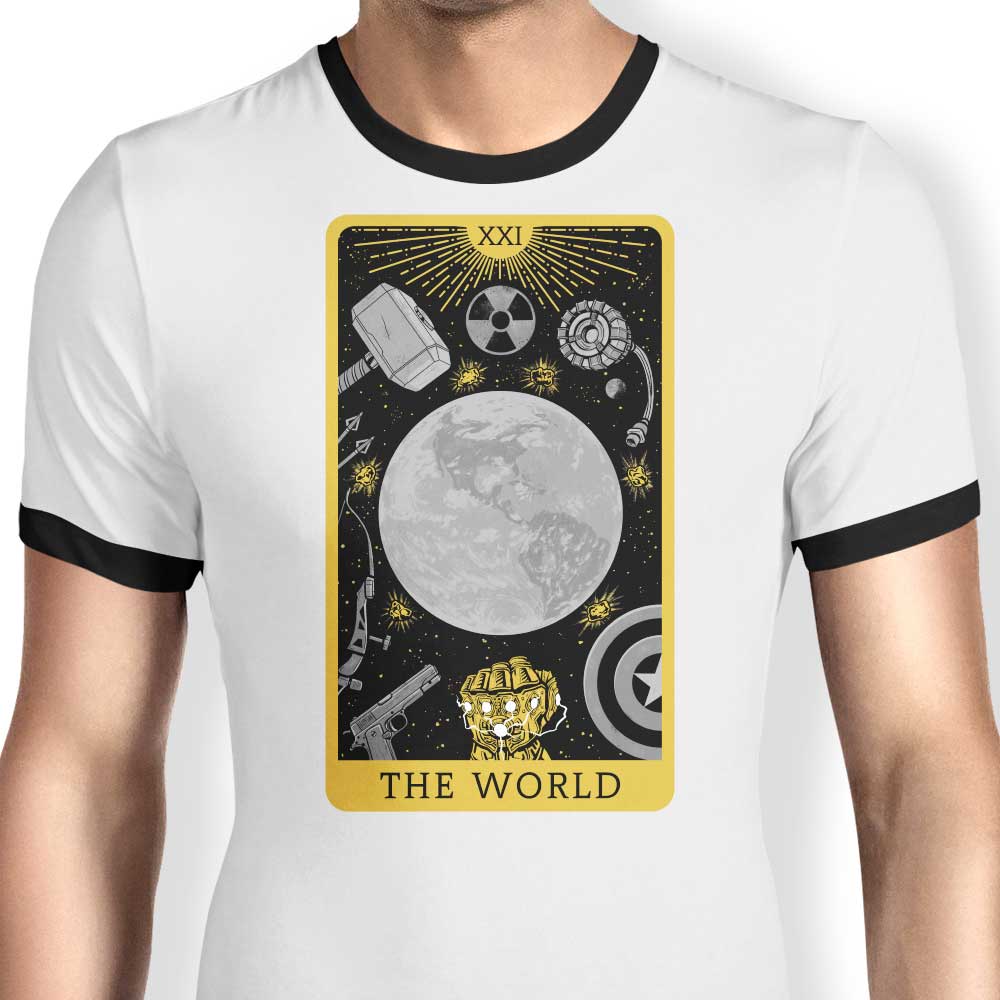 Tarot - The World-themed Men's Ringer Style T-Shirt for Fashion Lovers