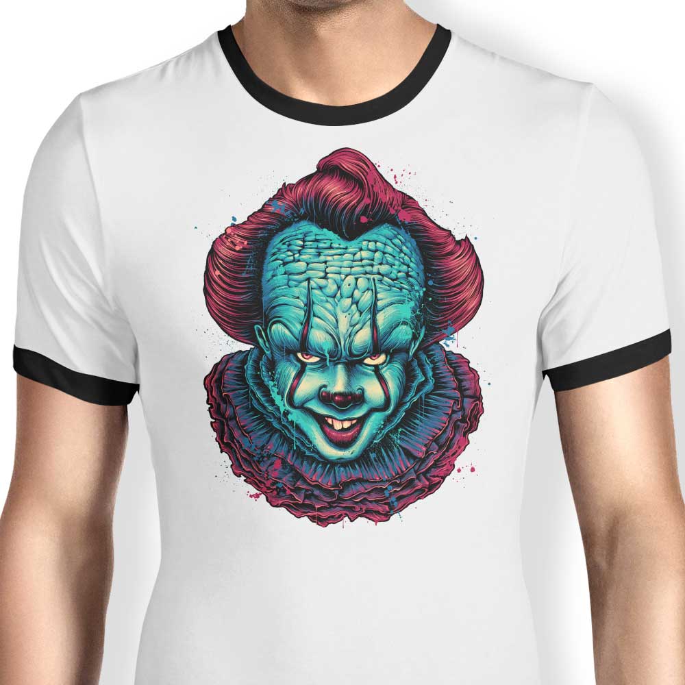 Terror Splash Men's Ringer Cotton T-Shirt in S - 4XL Sizes