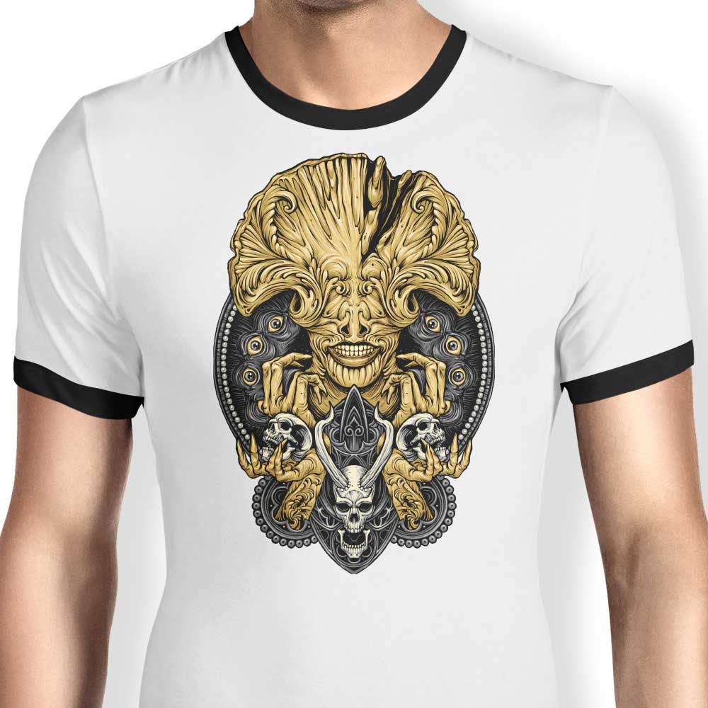 Glitchygorilla's 'Angel of Death' Men's Ringer T-Shirt in S - 4XL Sizes