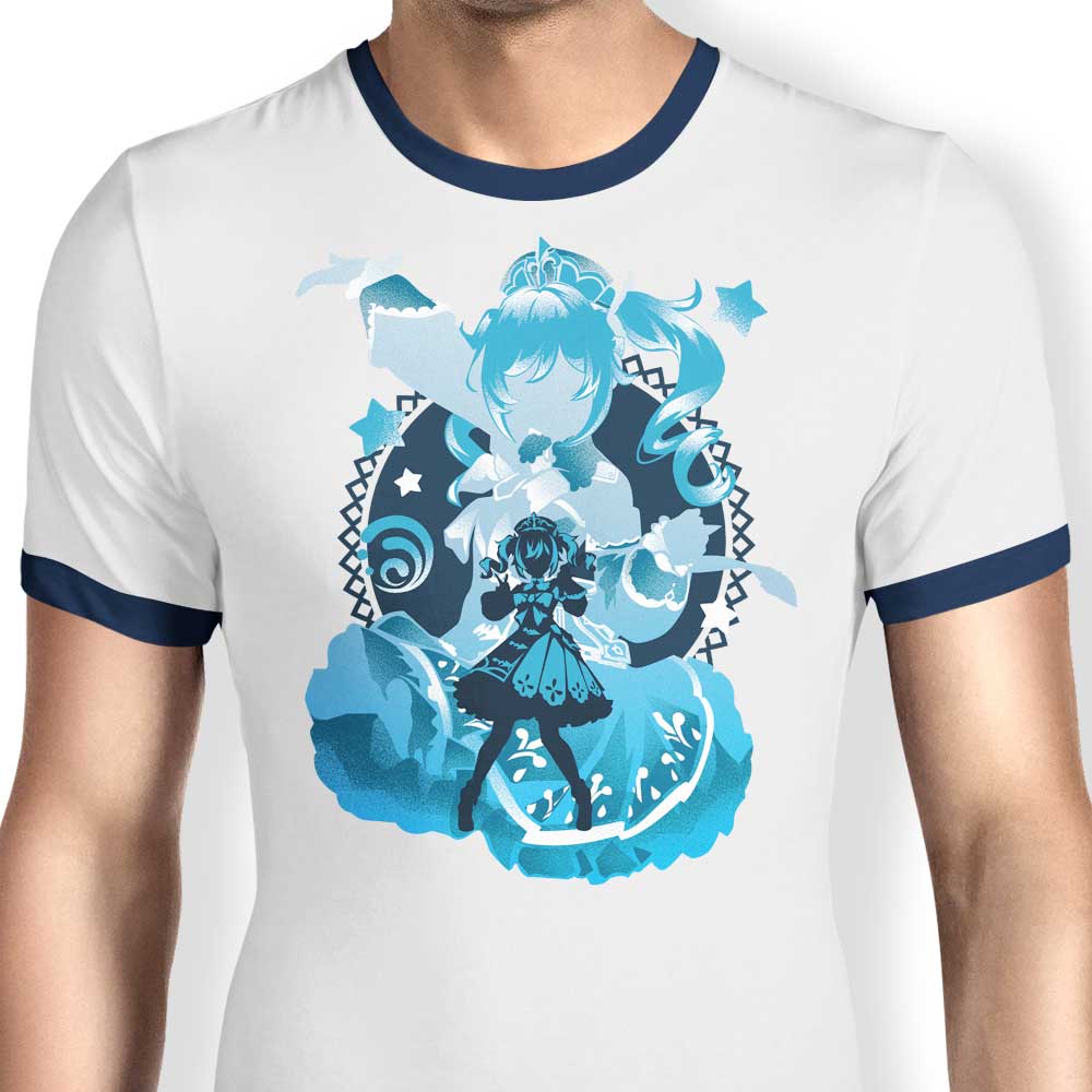 Hypertwenty's Shining Idol Barbara Men's Stylish Ringer T - Shirt