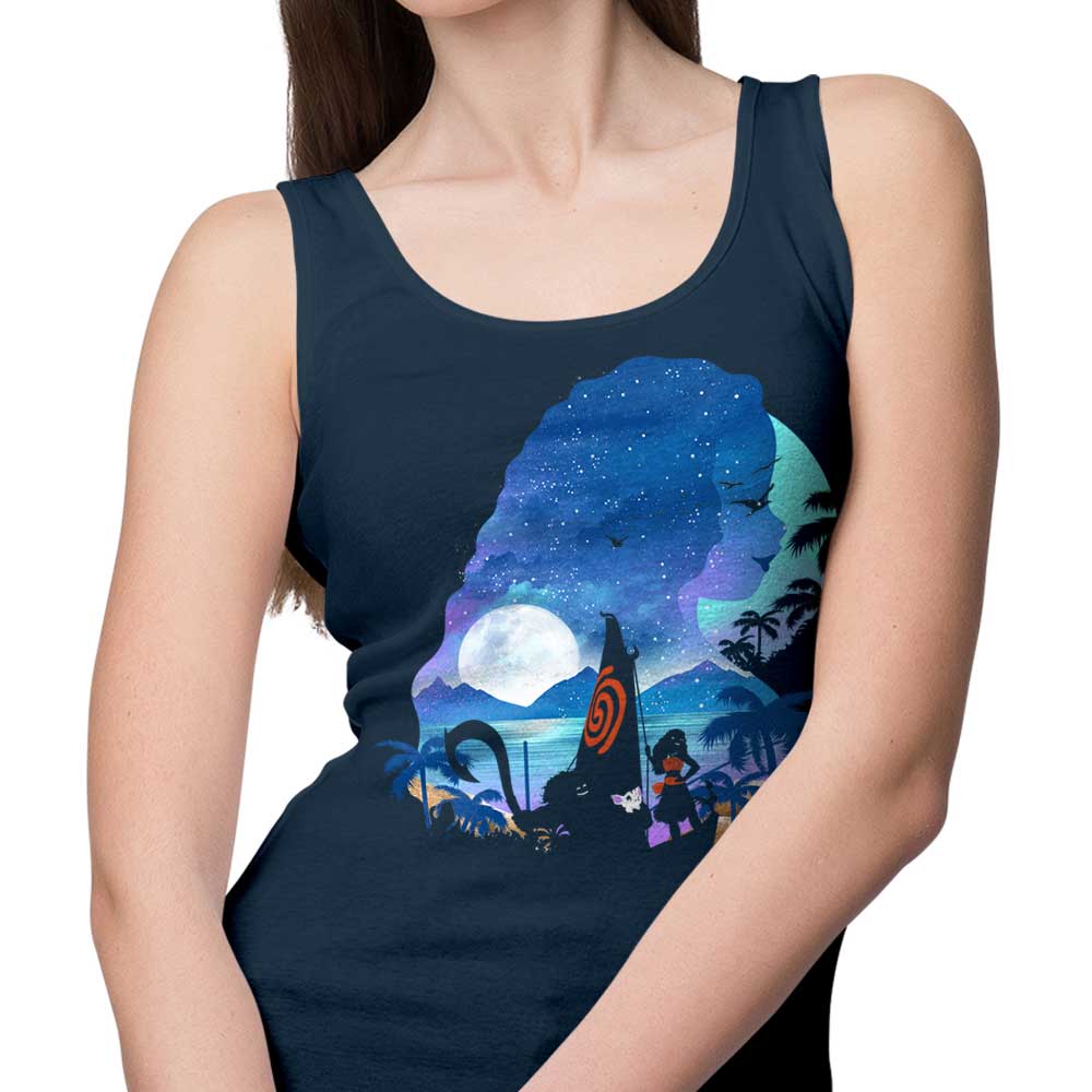Dandingeroz's Stylish Tank Top with the Silhouette of a Wandering Princess