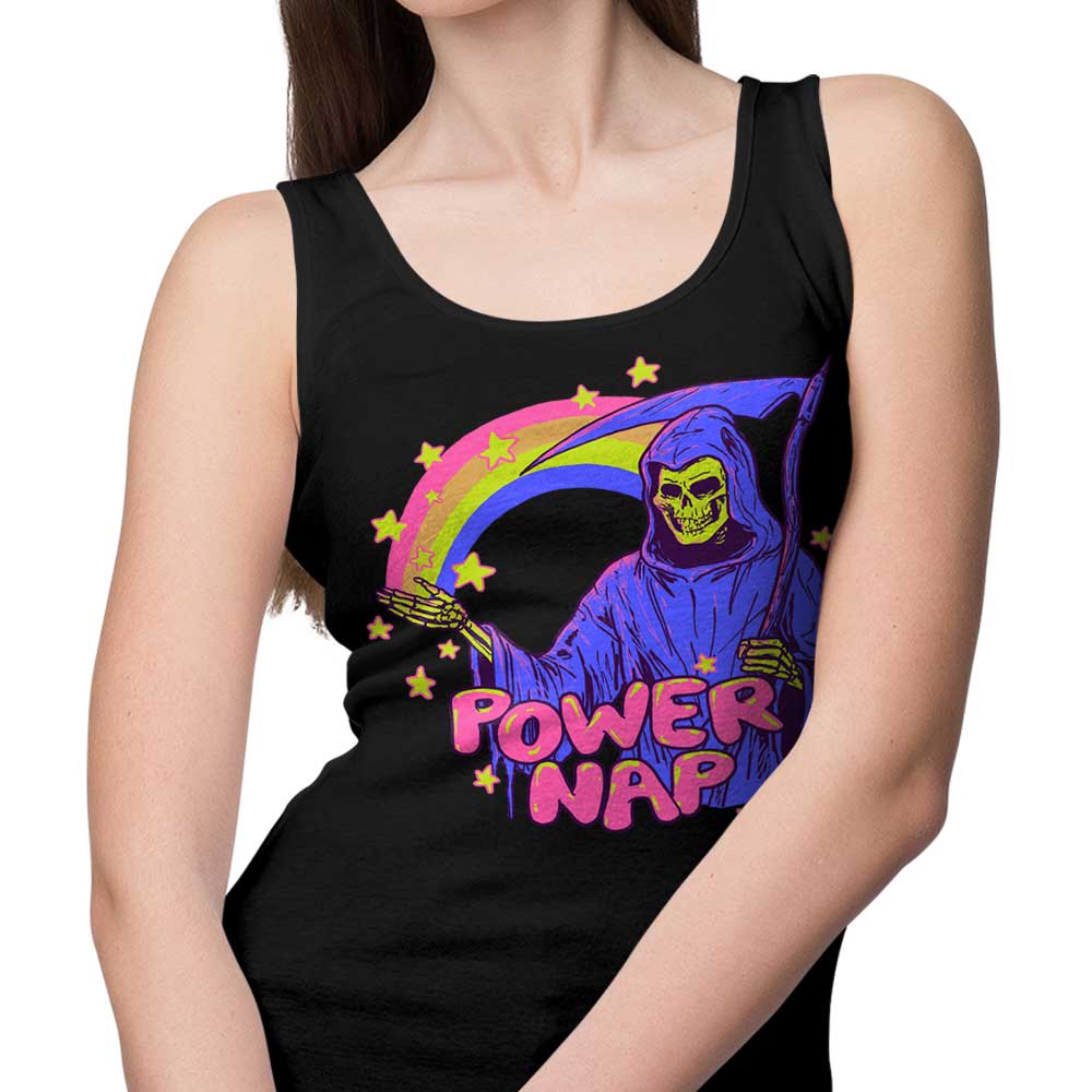 Comfortable Hillary White Power Nap Unisex and Women's Tank Tops