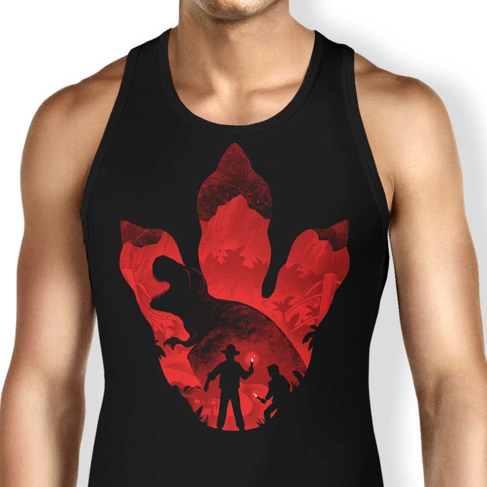 Cool Alemaglia T-Rex Footprint Design Tank Top