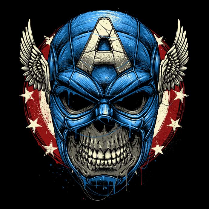 Star Spangled Skull Design Men's and Women's Unisex Tank Top