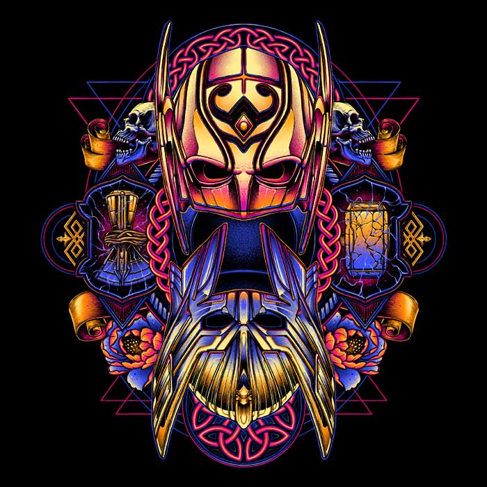 Vibrant Thunder - Men's Stylish Ringer T-Shirt