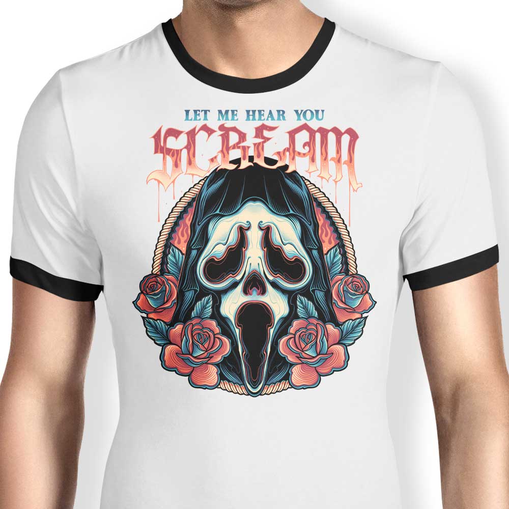 Let Me Hear You Scream - Stylish Men's Ringer T-Shirt for All Sizes
