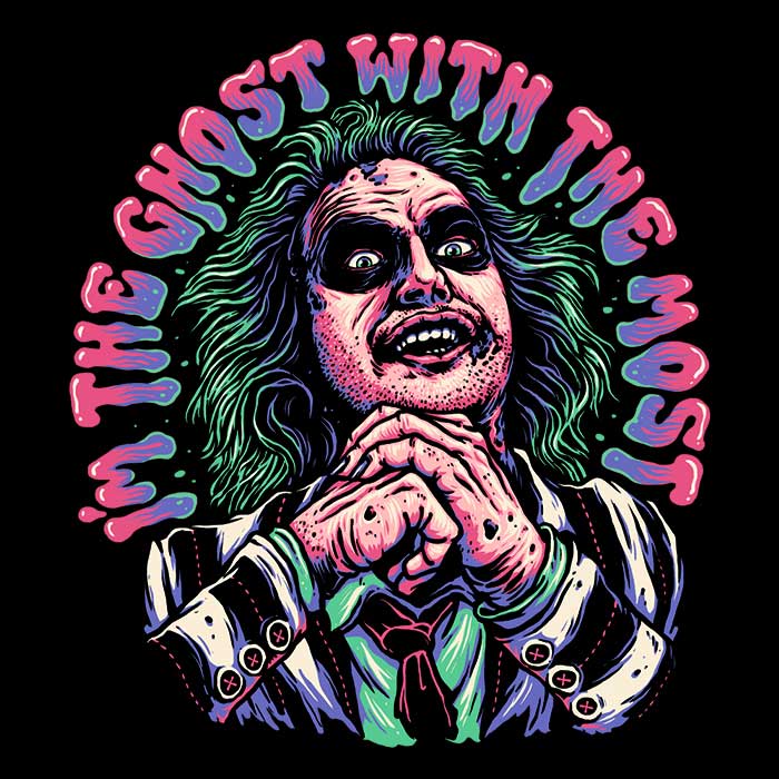 Momma Gorilla's Stylish Men's 'Ghost with the Most' Ringer T - Shirt