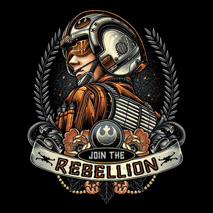 Enlist in the Rebellion - Men's Ringer Style Cotton T-Shirt