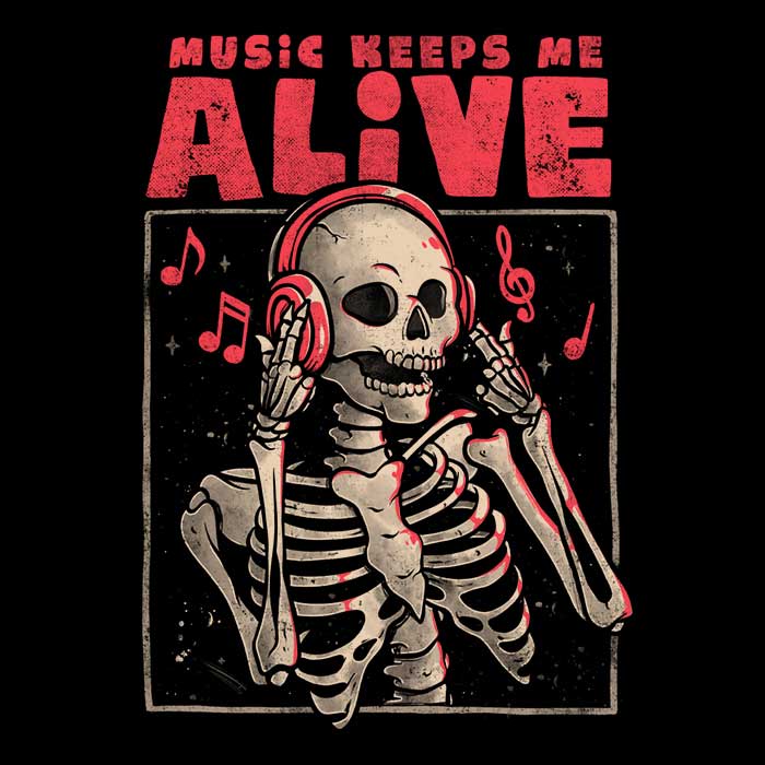 Music Keeps Me Alive - Men's Clothing Apparel for All Sizes
