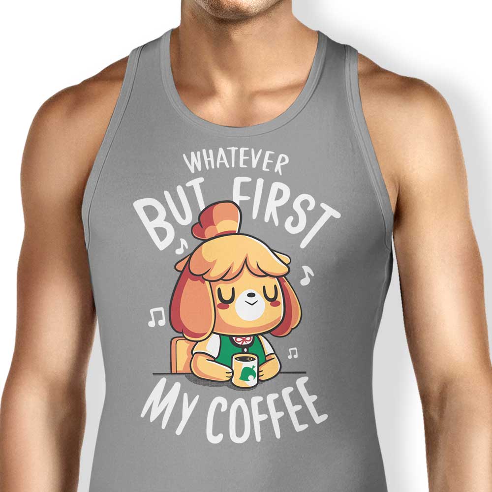 Comfortable Typhoonic Art First My Coffee Tank Tops for Men and Women