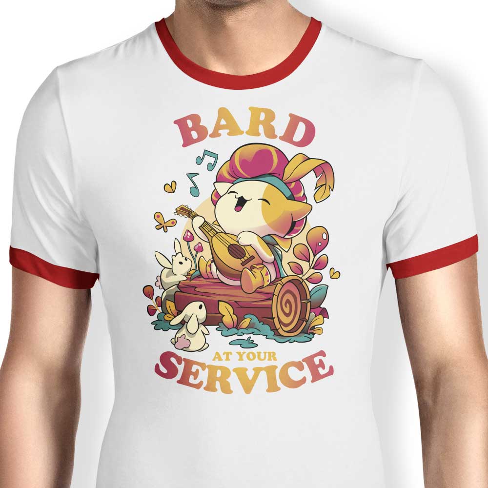 Snouleaf Men's 'Bard at Your Service' Classic Ringer T - Shirt for All Sizes