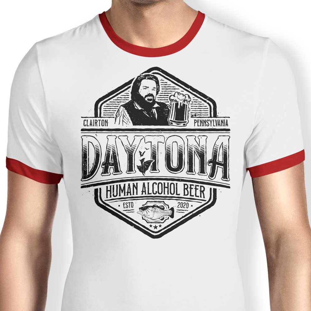 Stylish Human Alcohol Beer Branded Men's Ringer T-Shirt for Casual Wear