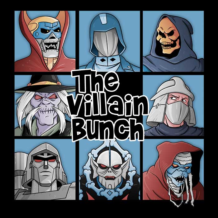 Skullpy's The Villain Bunch Men's Fashionable Ringer T - Shirt