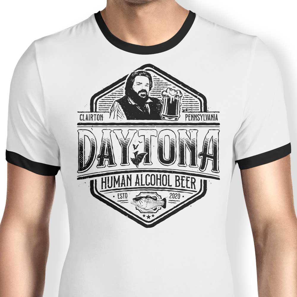 Stylish Human Alcohol Beer Branded Men's Ringer T-Shirt for Casual Wear