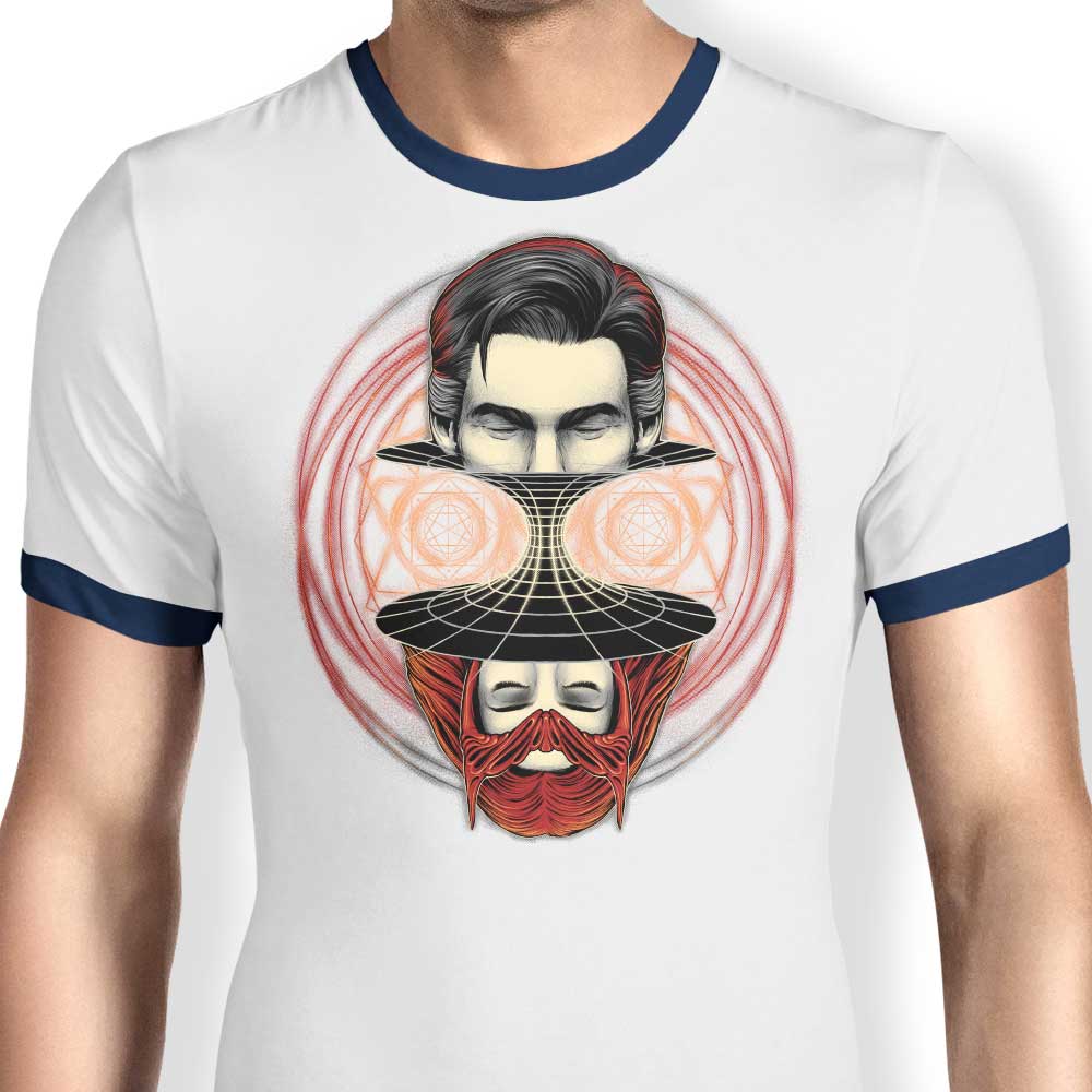 Glitchygorilla's The Madness Equation Men's Cotton Ringer T-Shirt