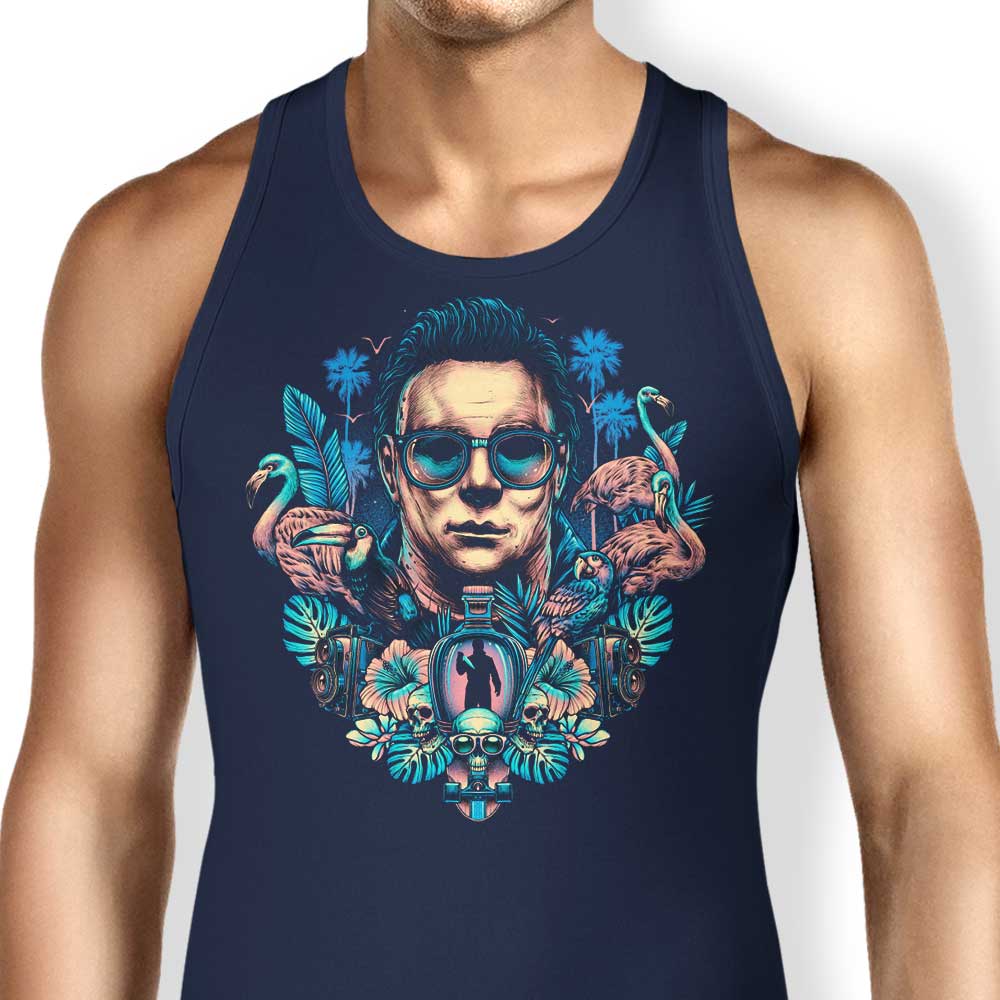 Glitchygorilla's Comfortable Tropical Slasher Tank Tops for Men and Women