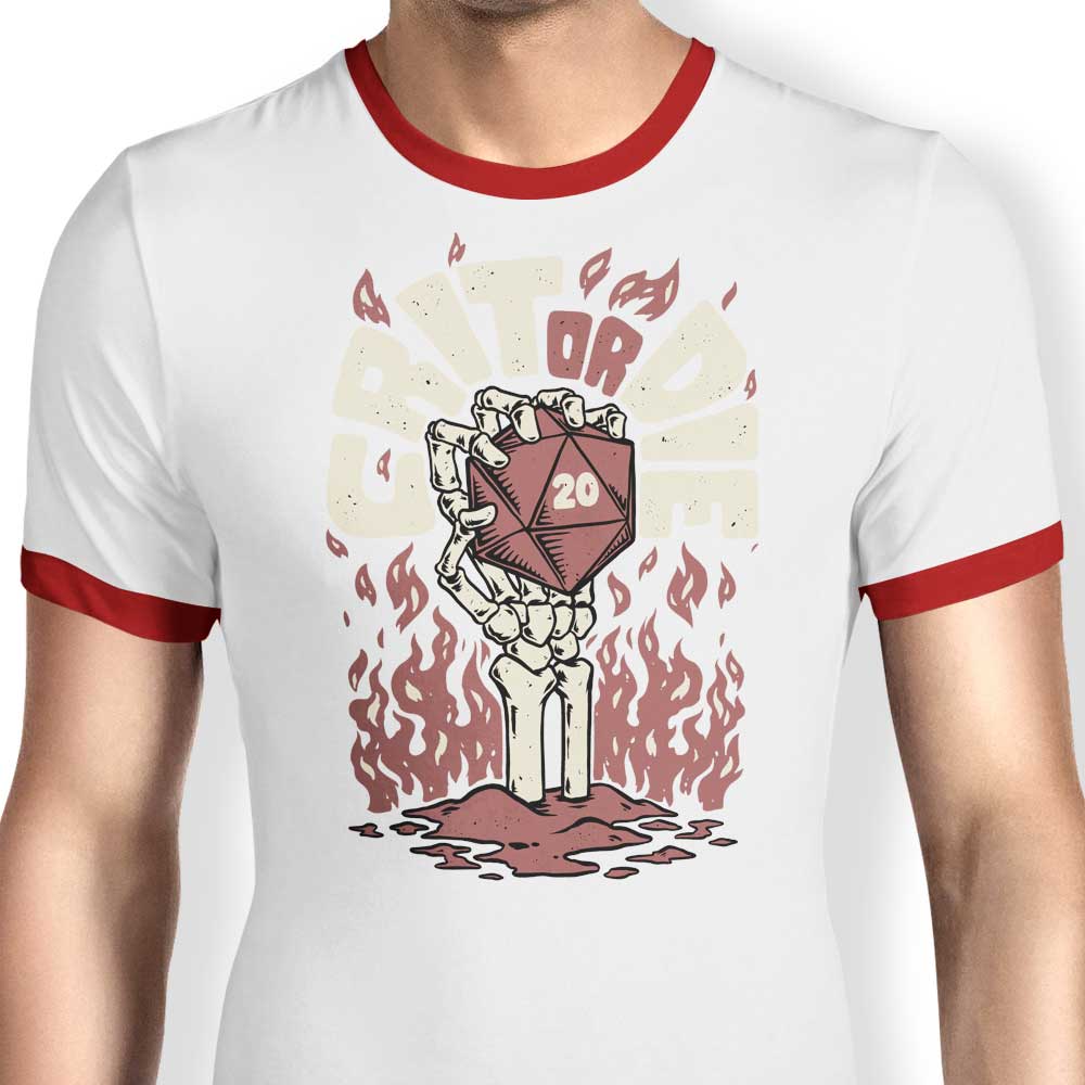 Crit or Die Men's Ringer Style Cotton T-Shirt