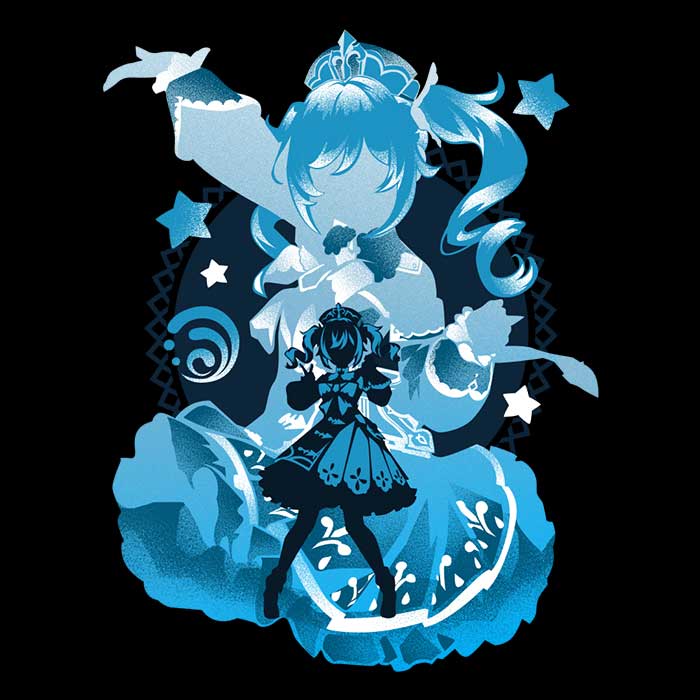 Hypertwenty's Shining Idol Barbara Men's Stylish Ringer T - Shirt