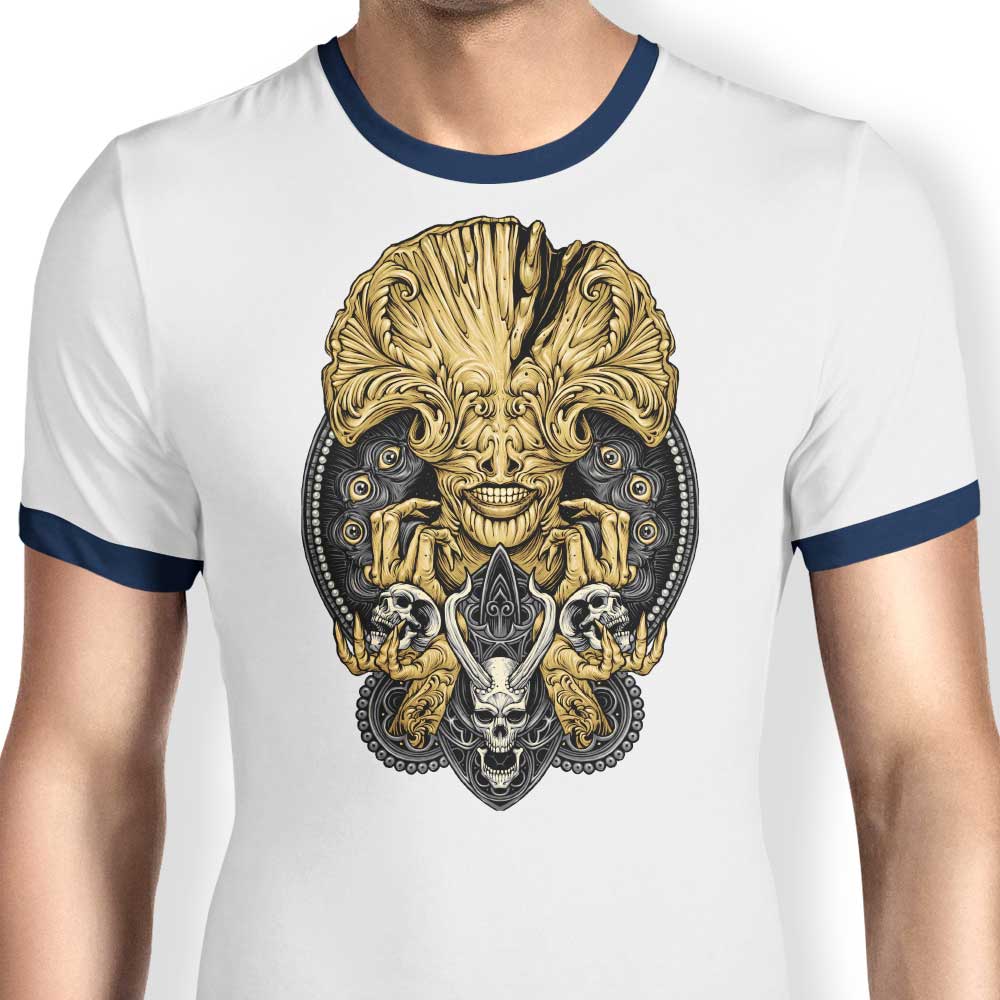 Glitchygorilla's 'Angel of Death' Men's Ringer T-Shirt in S - 4XL Sizes