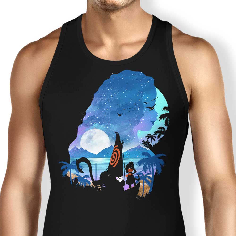 Dandingeroz's Stylish Tank Top with the Silhouette of a Wandering Princess