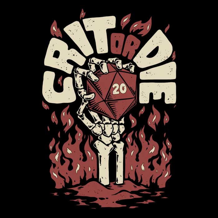 Crit or Die Men's Ringer Style Cotton T-Shirt