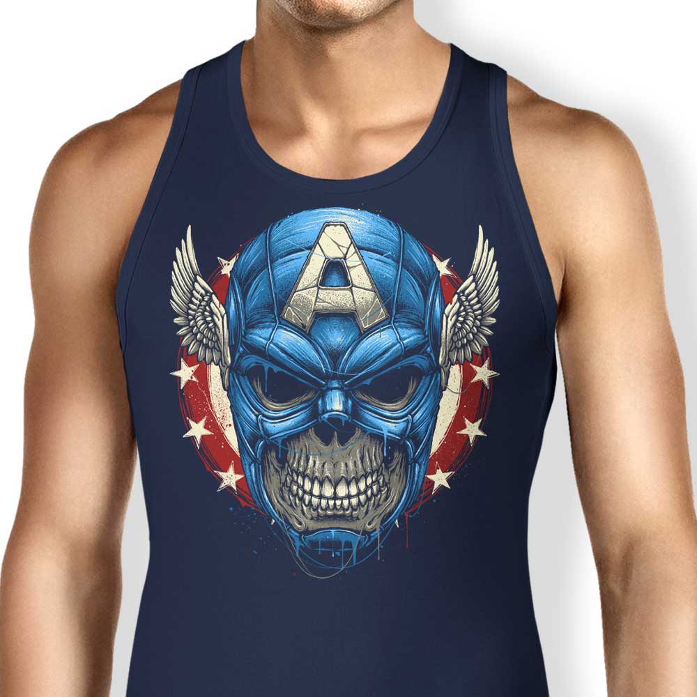 Star Spangled Skull Design Men's and Women's Unisex Tank Top