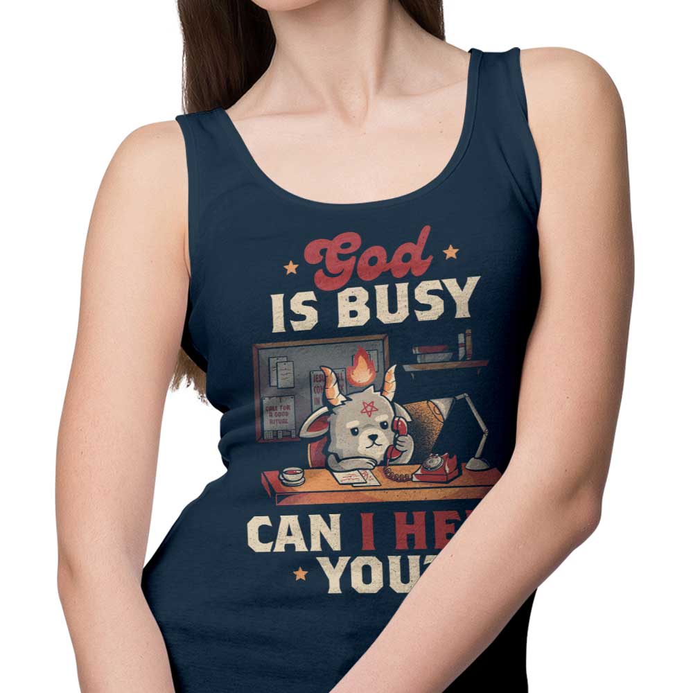 Edu.ely's 'God is Busy' Comfortable Unisex and Women's Tank Tops