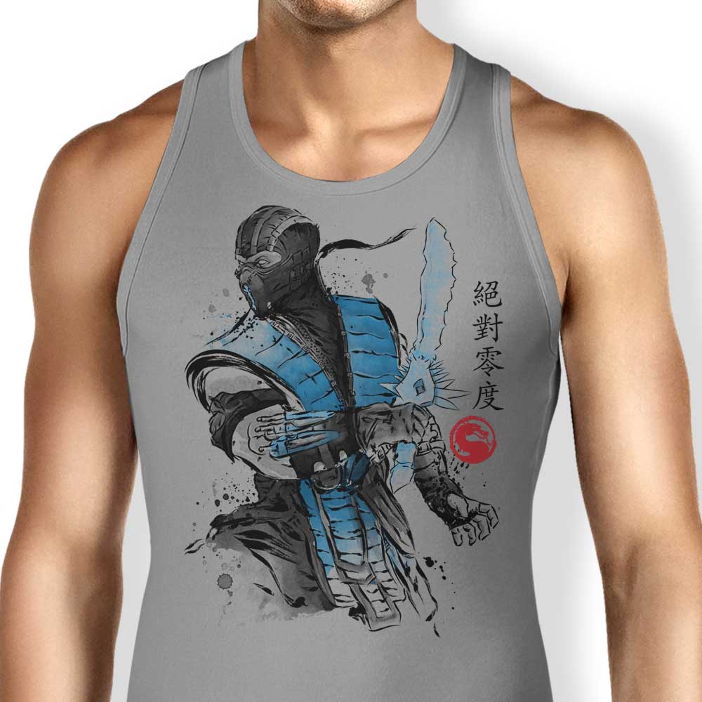 Ice Warrior Sumi-e Men's Athletic Tank Top for Intense Workouts