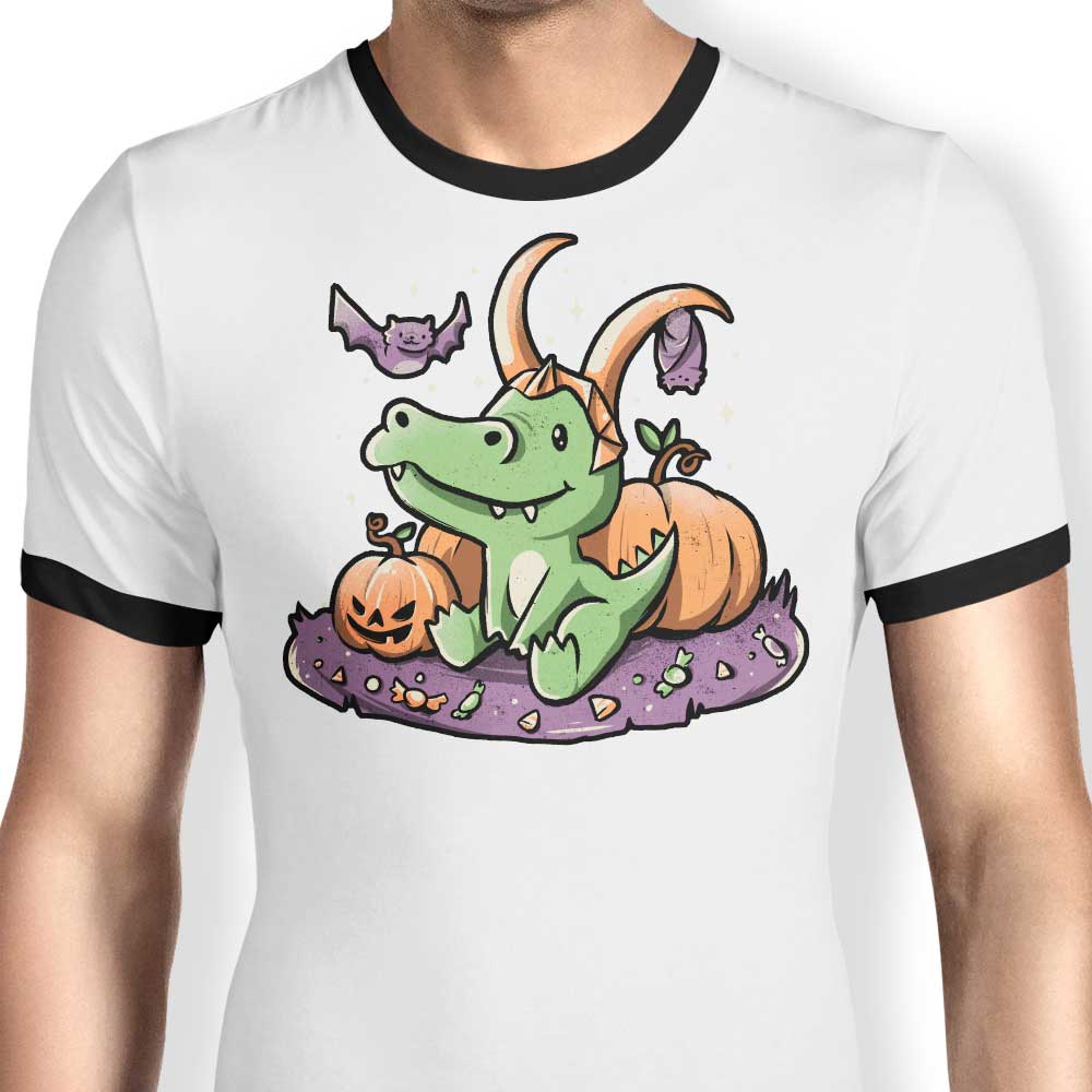 Eerie Alligator Men's Ringer T-Shirt in S - 4XL Sizes