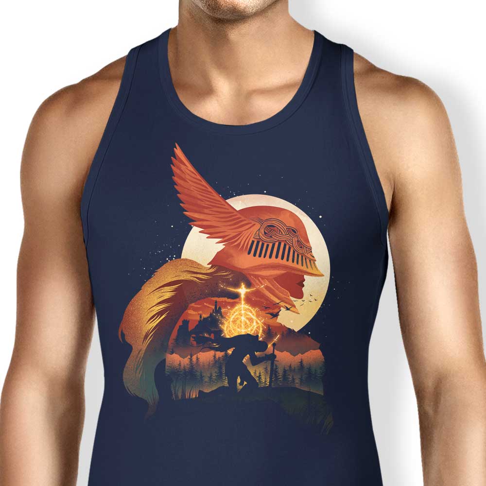 Vintage - style Tarnished Warrior Tank Top for Fashion - forward Fans