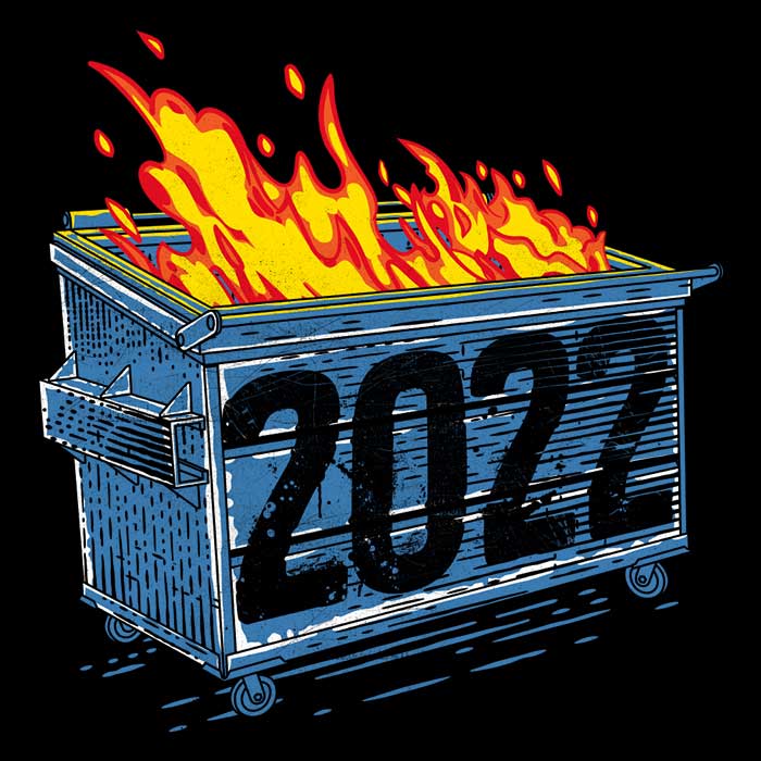 2022 Dumpster Fire-themed Men's Ringer T-Shirt
