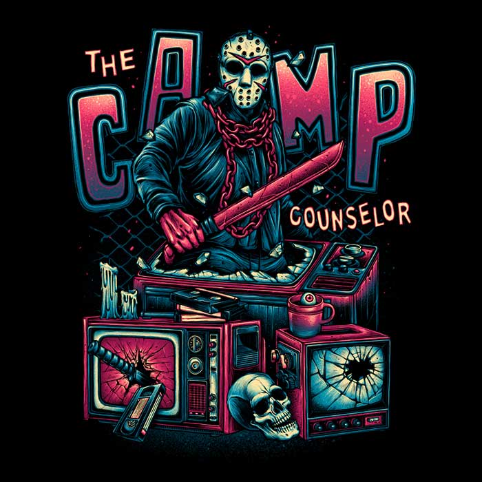 Glitchygorilla Men's 100% Cotton Ringer T-Shirt - The Camp Counselor Style