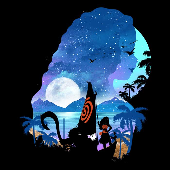 Dandingeroz's Stylish Tank Top with the Silhouette of a Wandering Princess