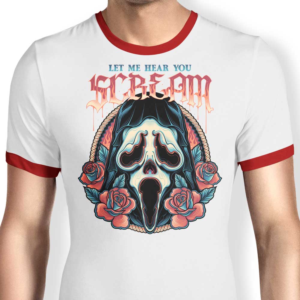 Let Me Hear You Scream - Stylish Men's Ringer T-Shirt for All Sizes