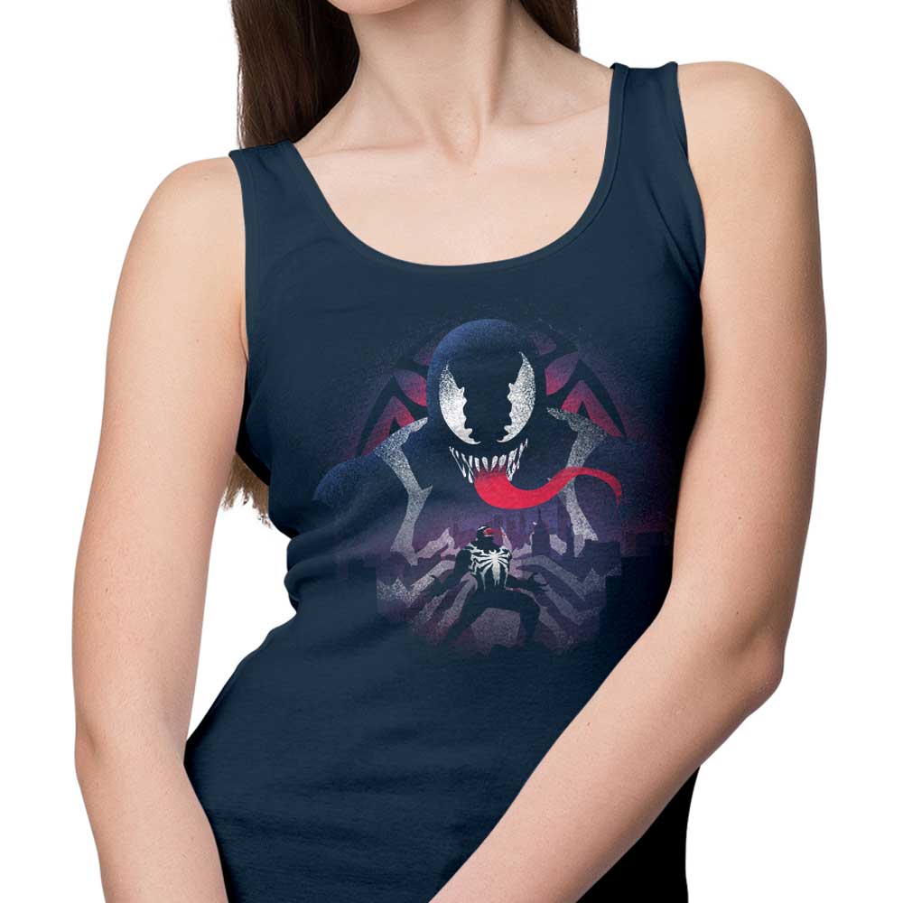 Black Symbiote-themed Men's Tank Top by Donnie Illustrations
