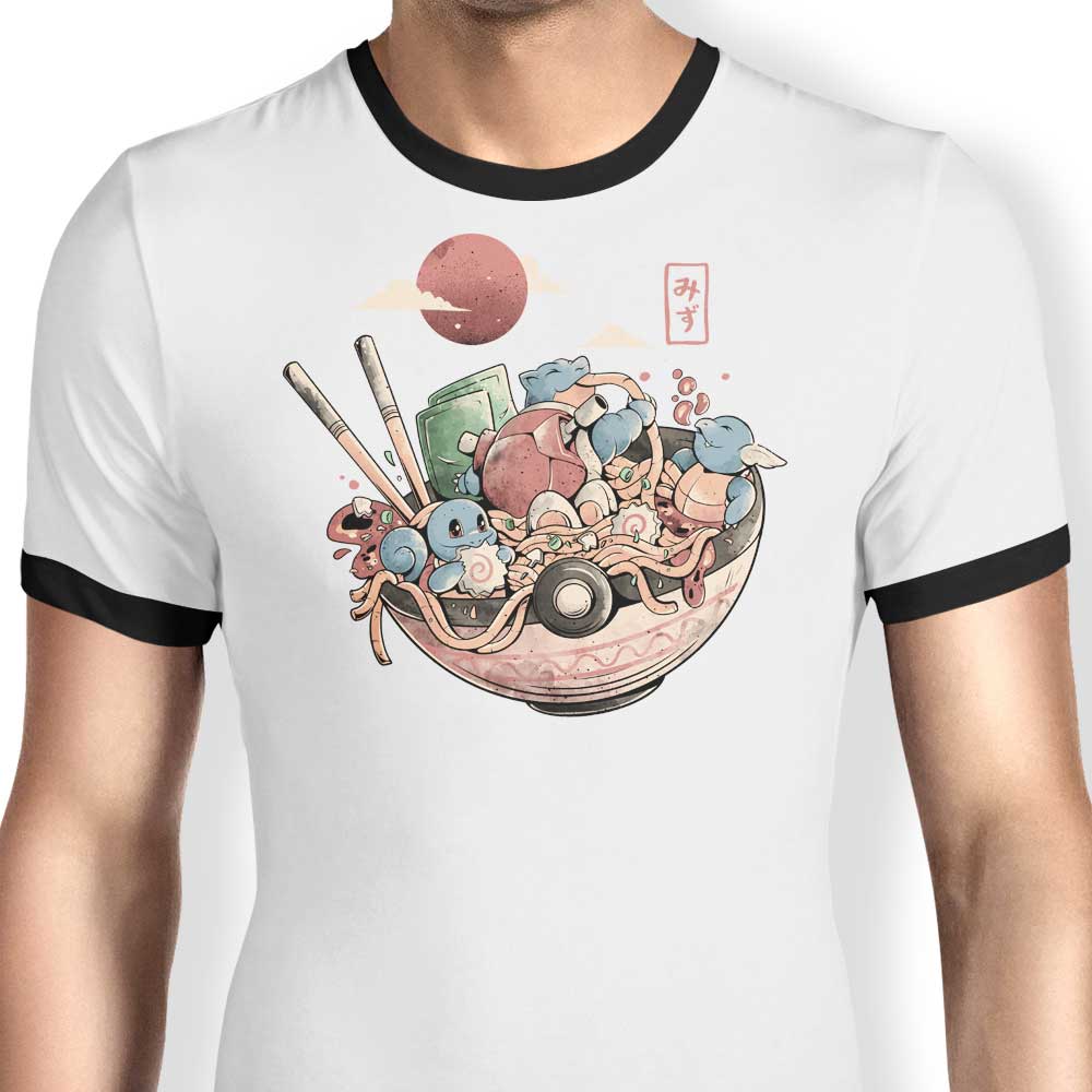 Arigatees Ringer T-Shirt with Water Bowl Design